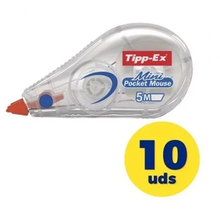 Tipp-Ex Mini Pocket Mouse Cinta Correctora 5mm x 6m (Caja de 10 unidades)